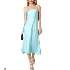 FRENCH CONNECTION Oona Satin Strapless Midi Dress